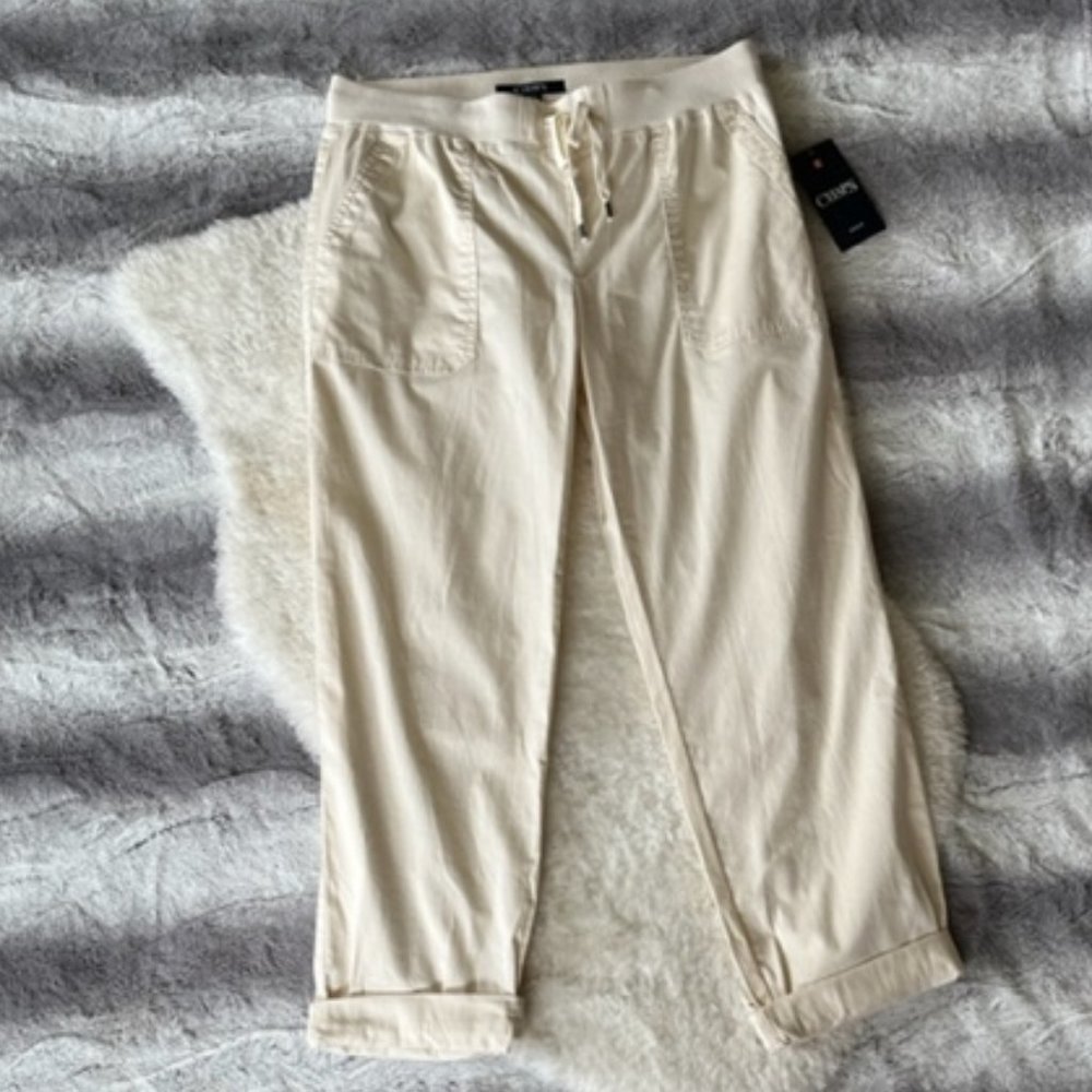 Chaps Indigo Sky Cream Light Weight Pants